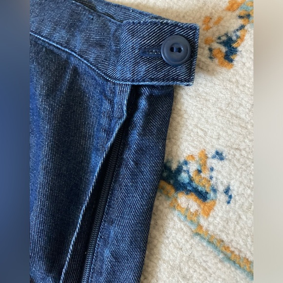 L.L. Bean Jean Skirt Blue a line long 12P classic fit - Picture 2 of 6